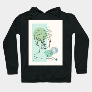 Geometric Man Line Art Hoodie